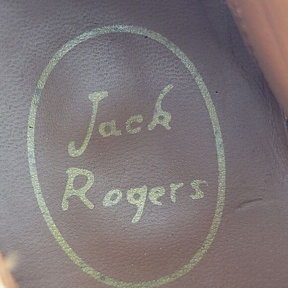 Jack Rogers Peyton Ankle Boots Size 7 Light Brown Leather Whipstitching Low Heel - Picture 9 of 10